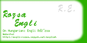 rozsa engli business card